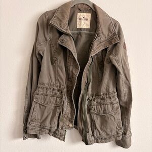 Hollister Vintage Olive Green Utility Jacket- size S